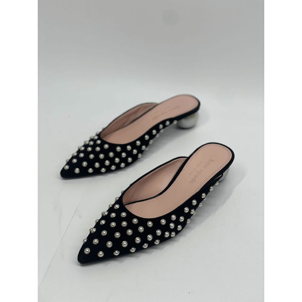 Kate Spade New York Women's Honor Slip-On Pump Heels - Black Ivory 5.5B